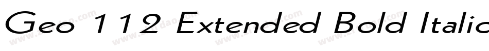 Geo 112 Extended Bold Italic字体转换